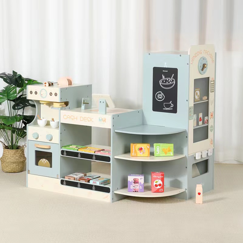 Kids Toys Store - Детский деревянный игровой набор «Магазин-супермаркет» с