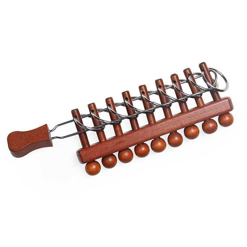Wooden Puzzle Kids - Классические китайские девять связанных колец-головоломки, игры