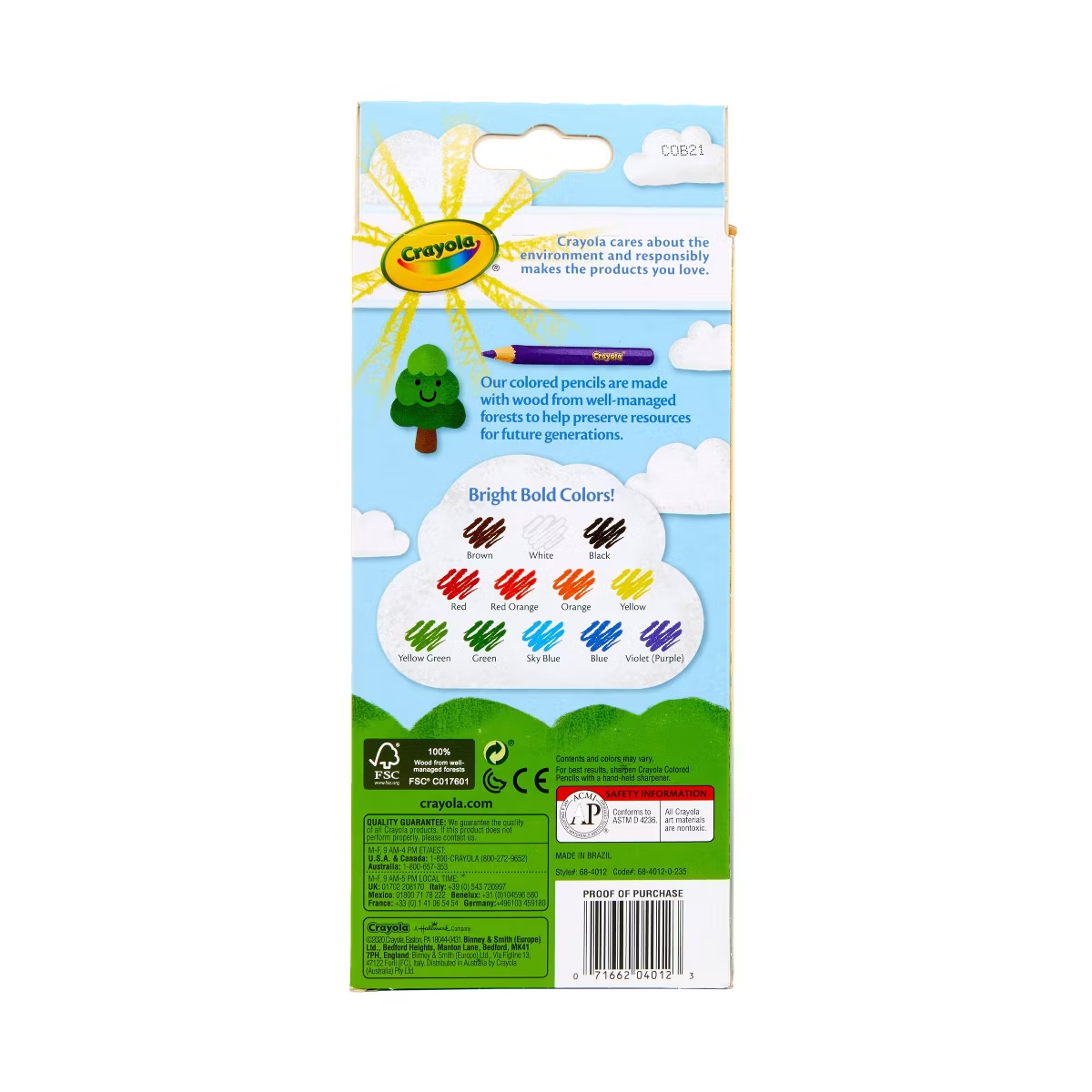 Цветные карандаши Crayola, 12  – обзор и цена Crayola Art Supply