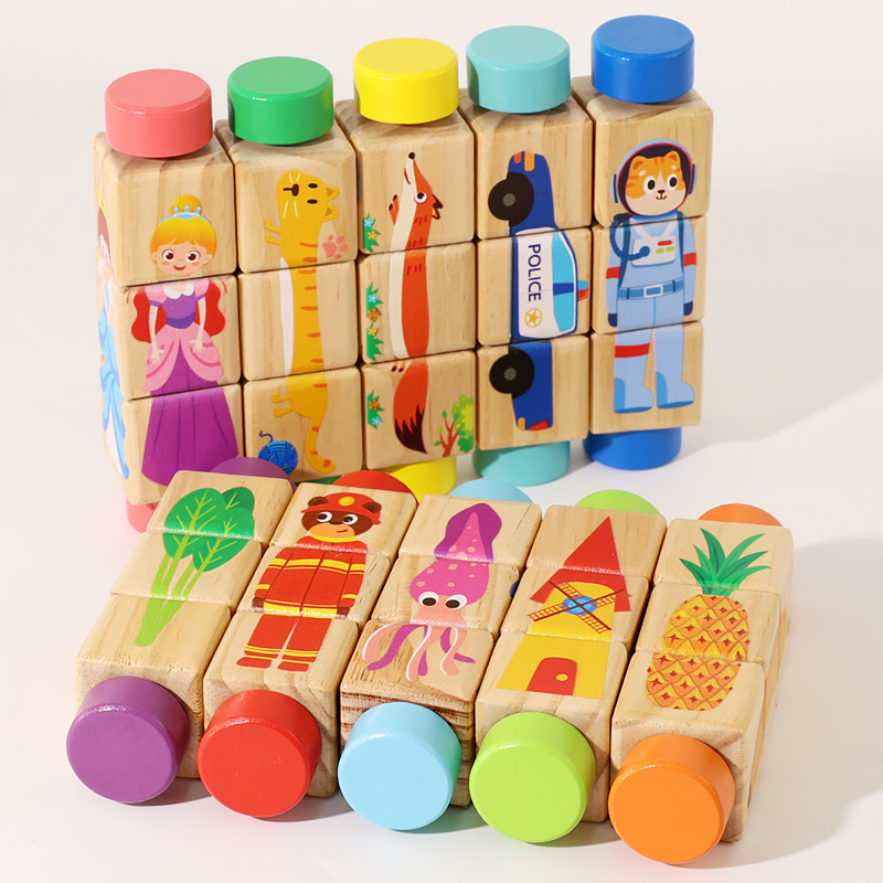 1 шт. Деревянная вращающаяся г – обзор и цена Wooden Puzzle Kids