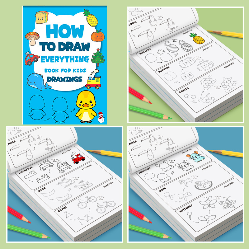 Книга для пошагового обучения  – обзор и цена Kids Toys Drawing Easy